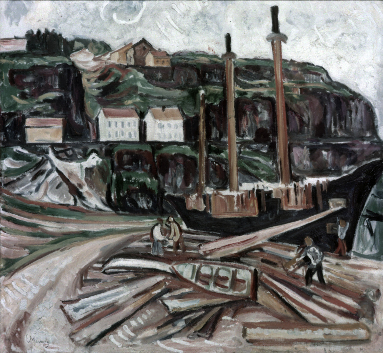 Reproduction du tableau « Navire en démolition - Edvard Munch » par Alpha Reproduction en peinture à l’huile