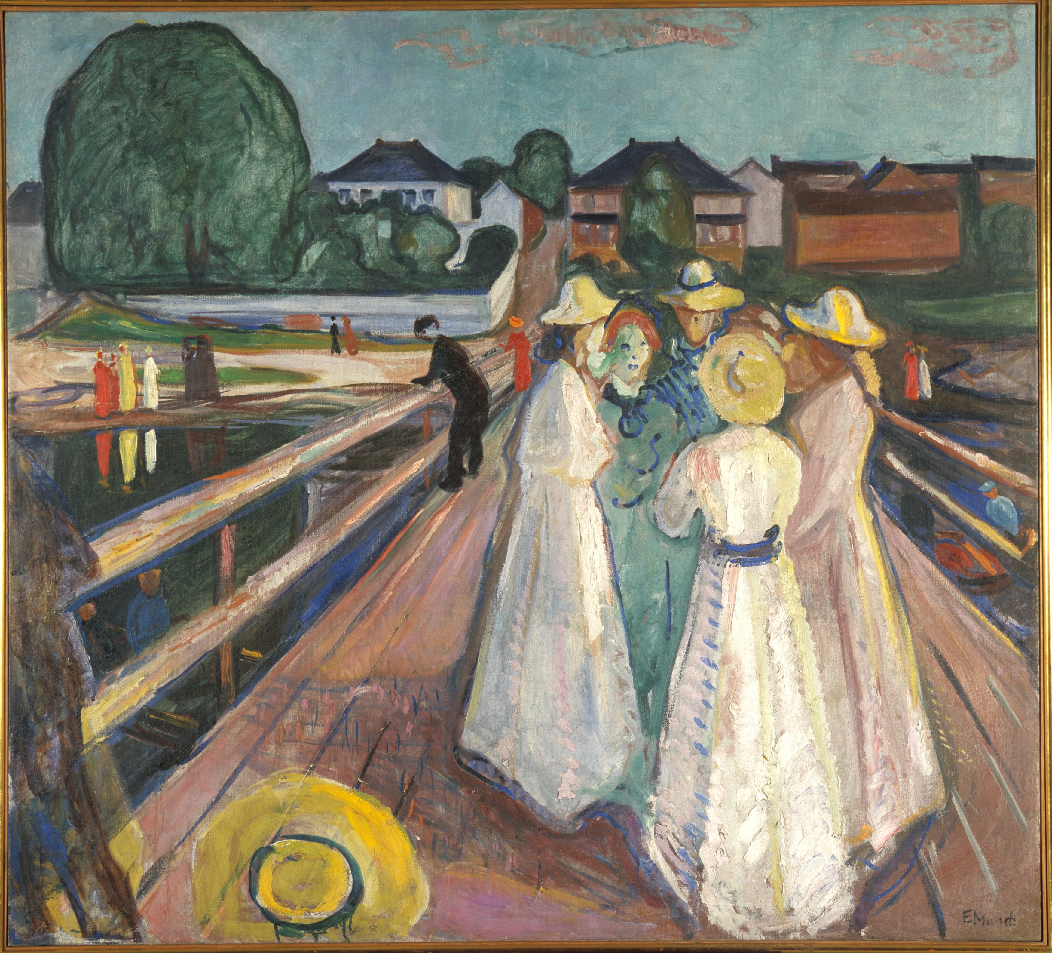 Reproduction du tableau « Les Femmes sur le pont - Edvard Munch » par Alpha Reproduction en peinture à l’huile