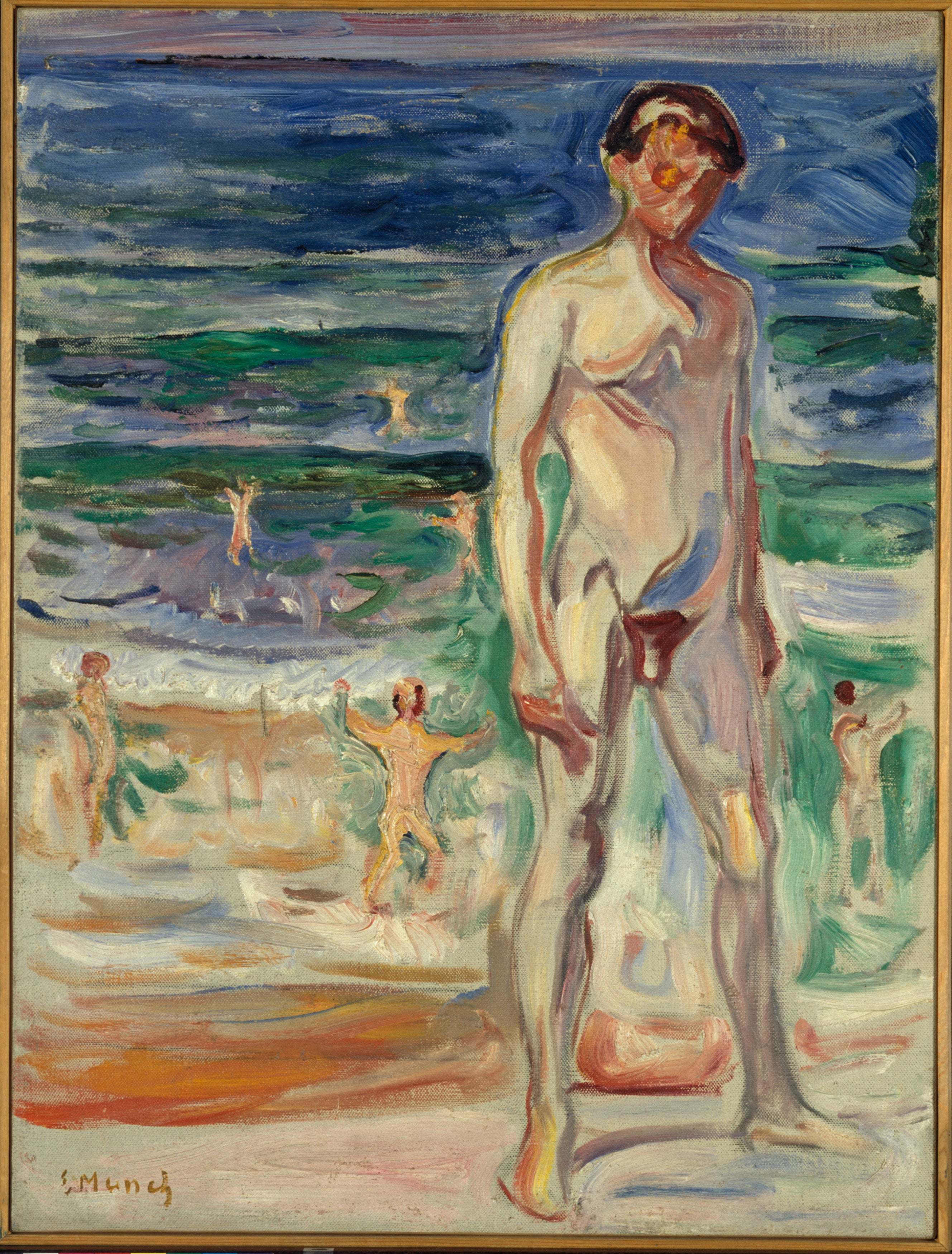 Reproduction du tableau « Jeune homme sur la plage - Edvard Munch » par Alpha Reproduction en peinture à l’huile