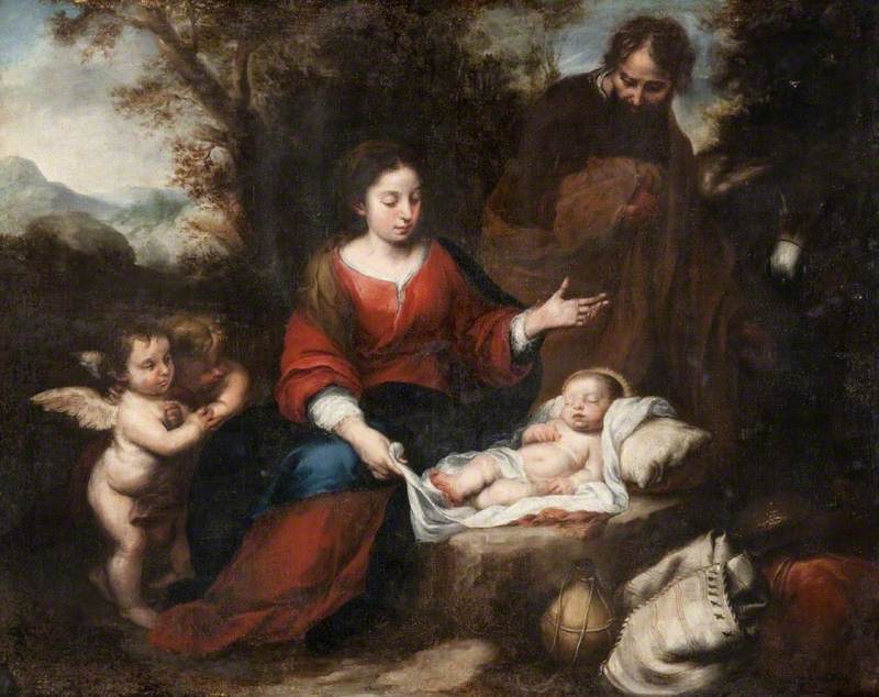 Le repos pendant la fuite en Égypte - Bartolomé Esteban Murillo