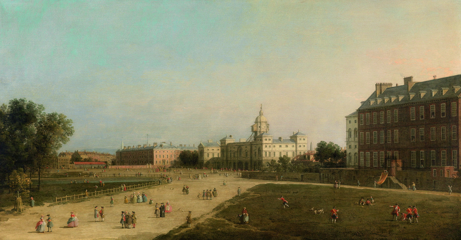 Londres : Nouveaux Horse Guards depuis St James's Park - Canaletto