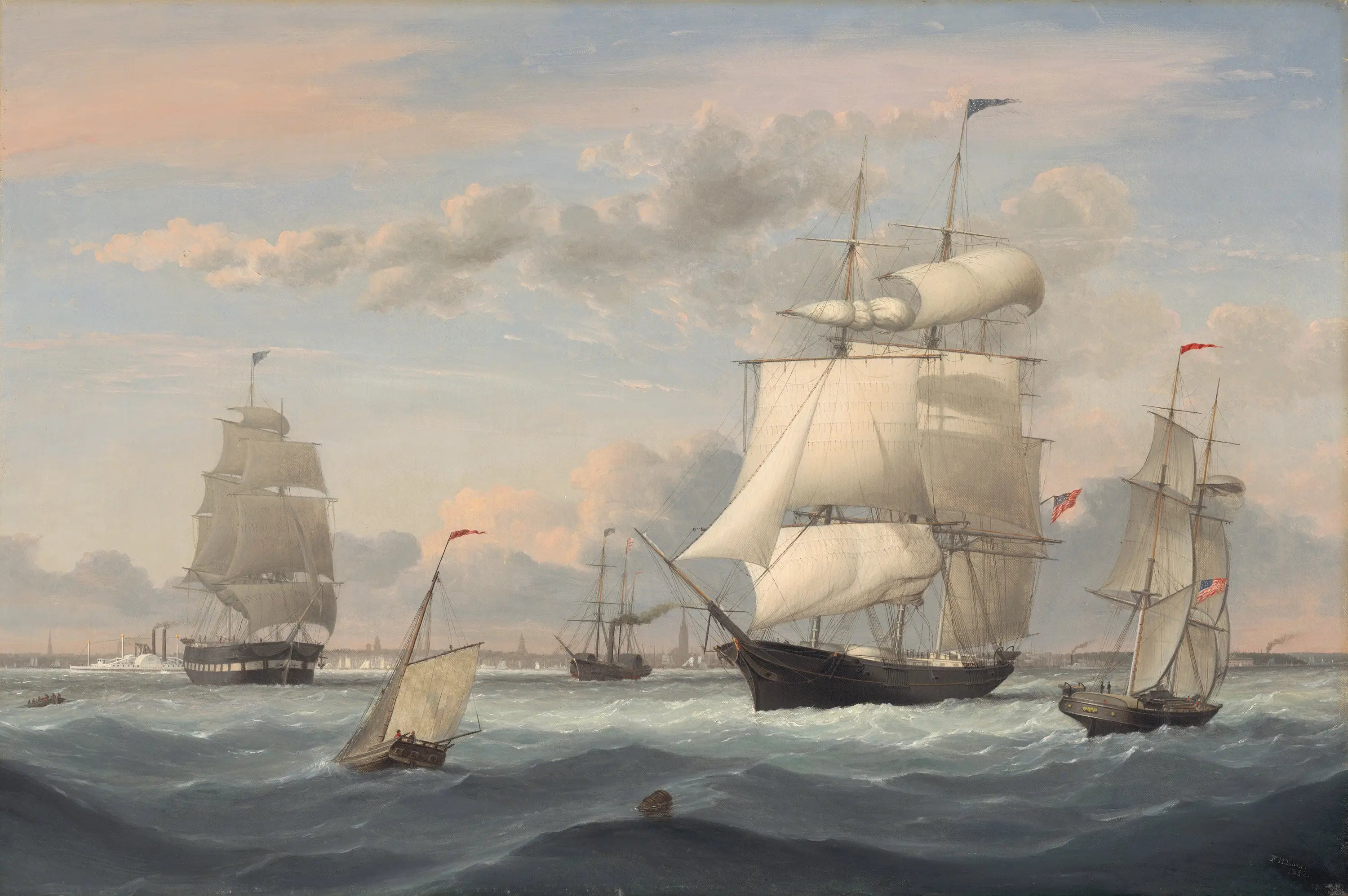 Port de New York - Fitz Henry Lane - Alpha Reproduction