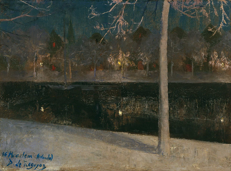 Gece Karlı Manzara. Haarlem - Darío de Regoyos
