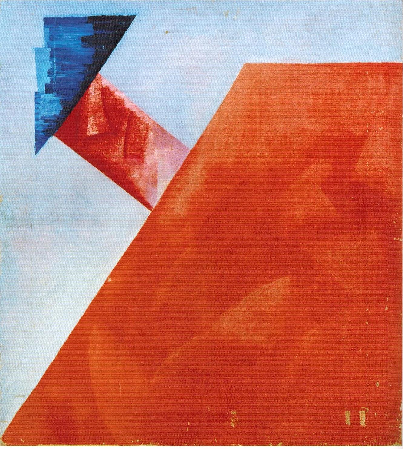Composition non objective (peinture en couleur) - Olga Rozanova