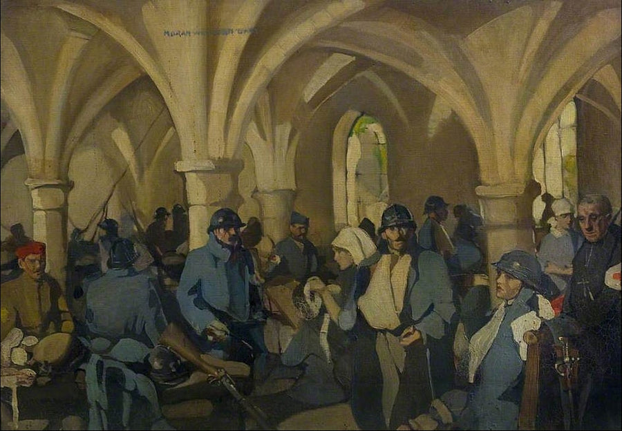 Hôpital auxiliaire d’armée 301, abbaye de Royaumont, Norah Neilson Gray, 1918, peinture à l’huile