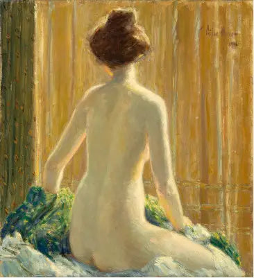 Nu oturmuş - Childe Hassam