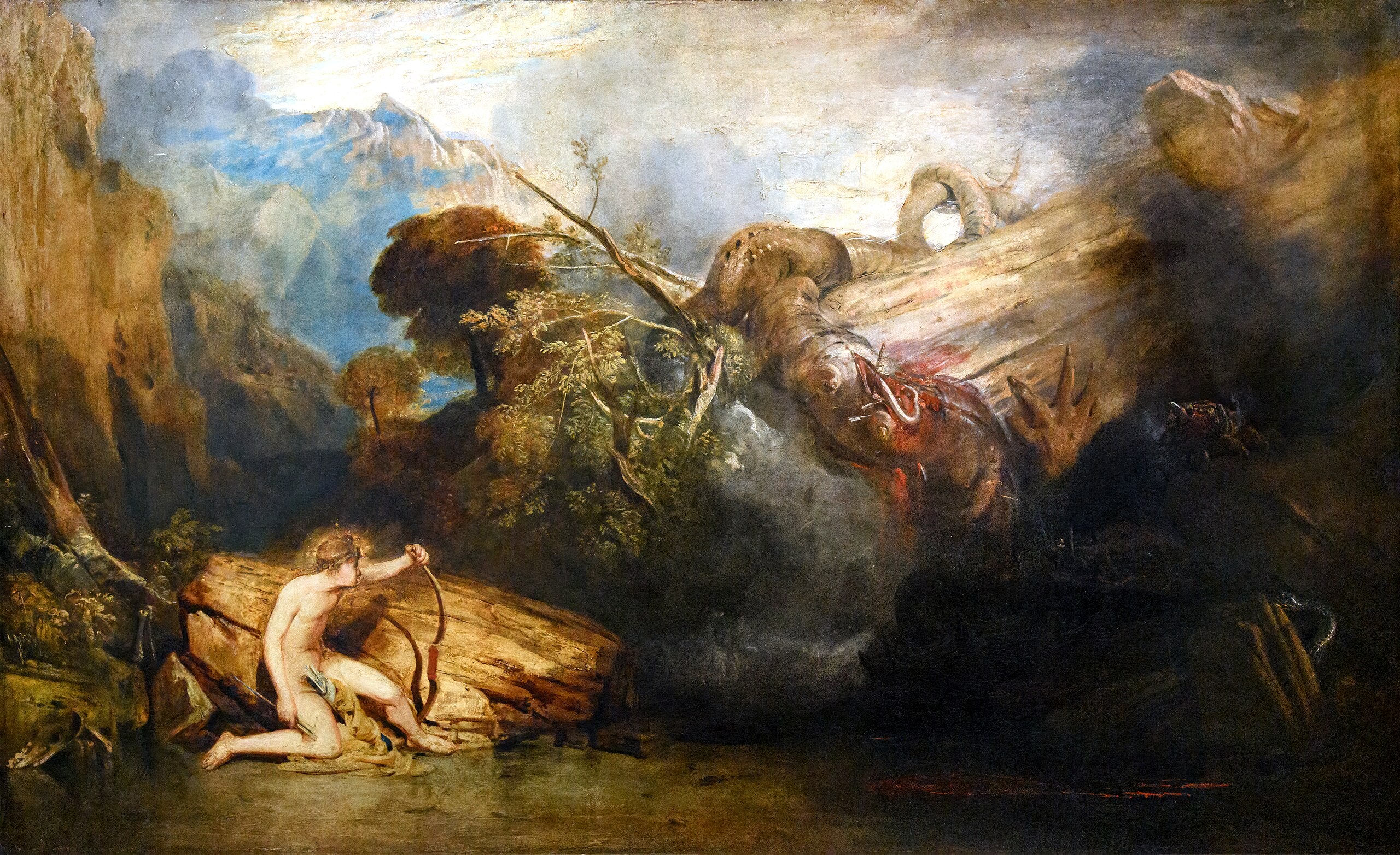 Apollon ve python - J. M. W. Turner