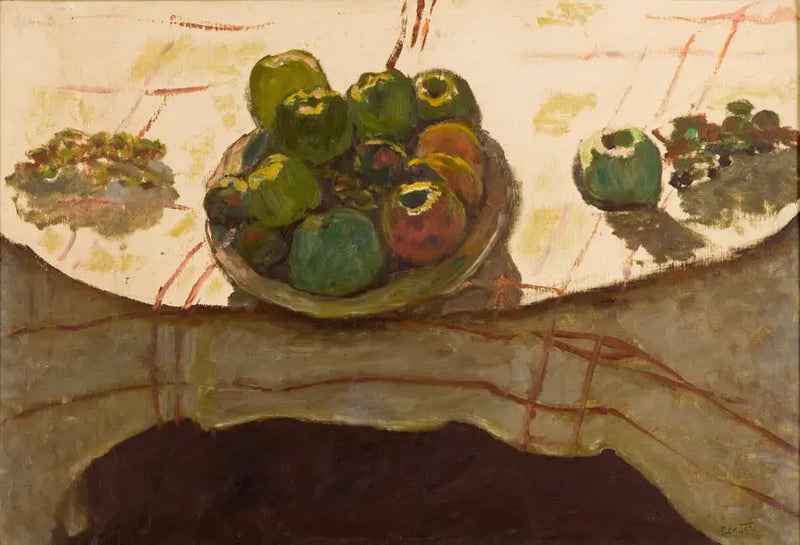Bir masada elmalar - Pierre Bonnard