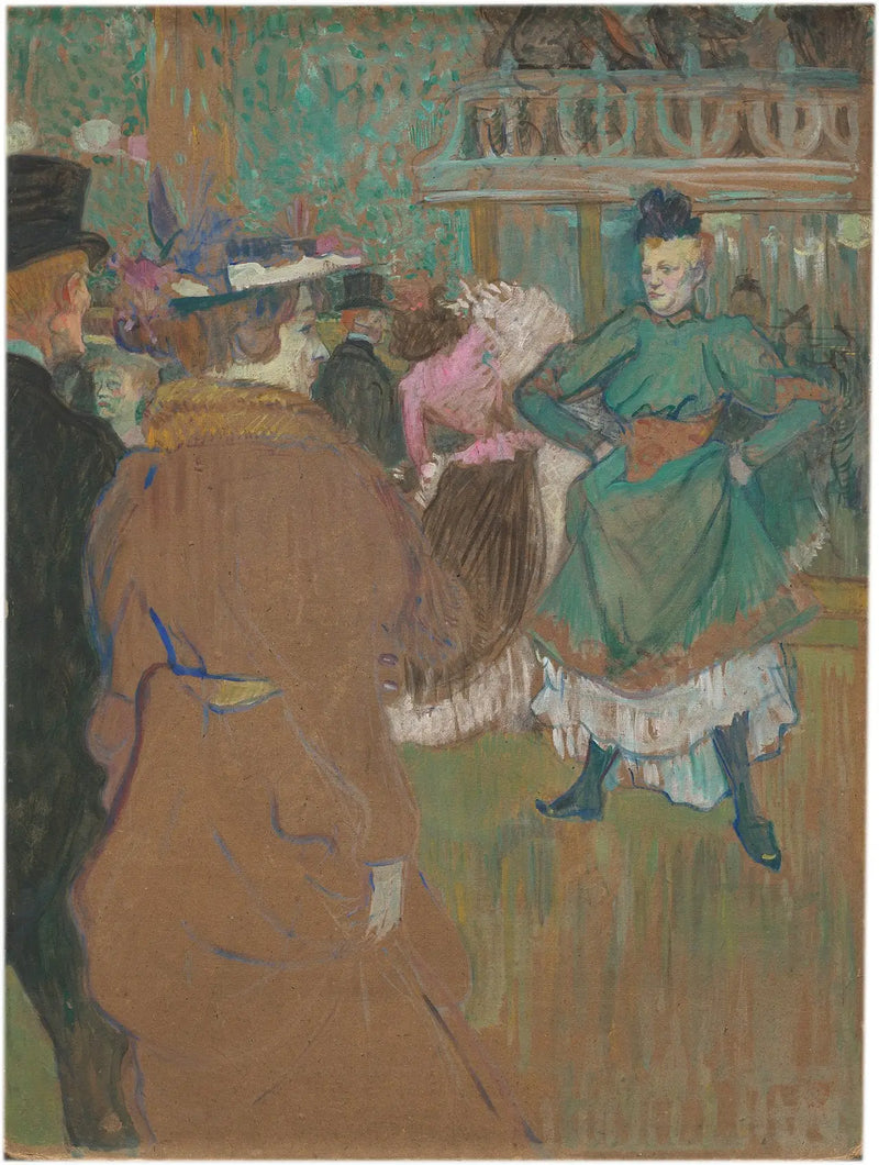 Moulin Rouge'da: Quadrille'in Ayrılışı - Henri de Toulouse-Lautrec