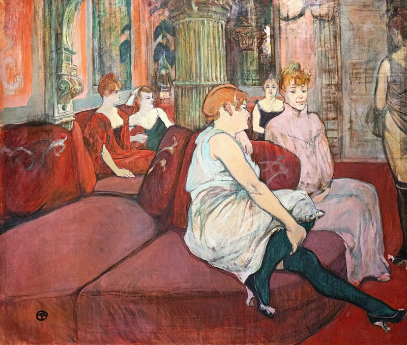 Moulins Caddesi'ndeki Salon - Henri de Toulouse-Lautrec