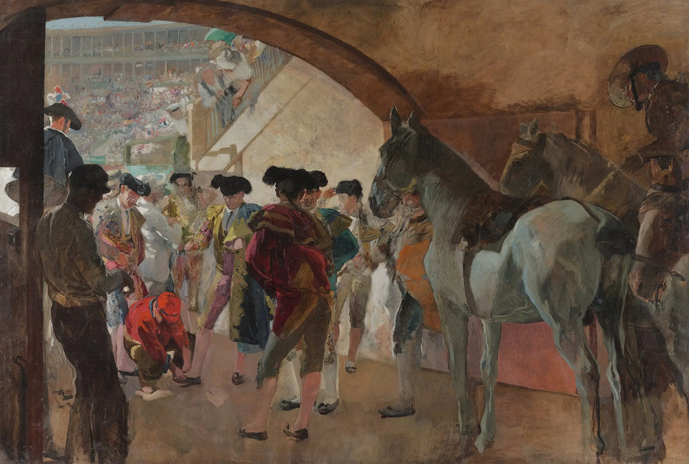Reproduction du tableau « Avant la corrida - Joaquín Sorolla » par Alpha Reproduction en peinture à l’huile