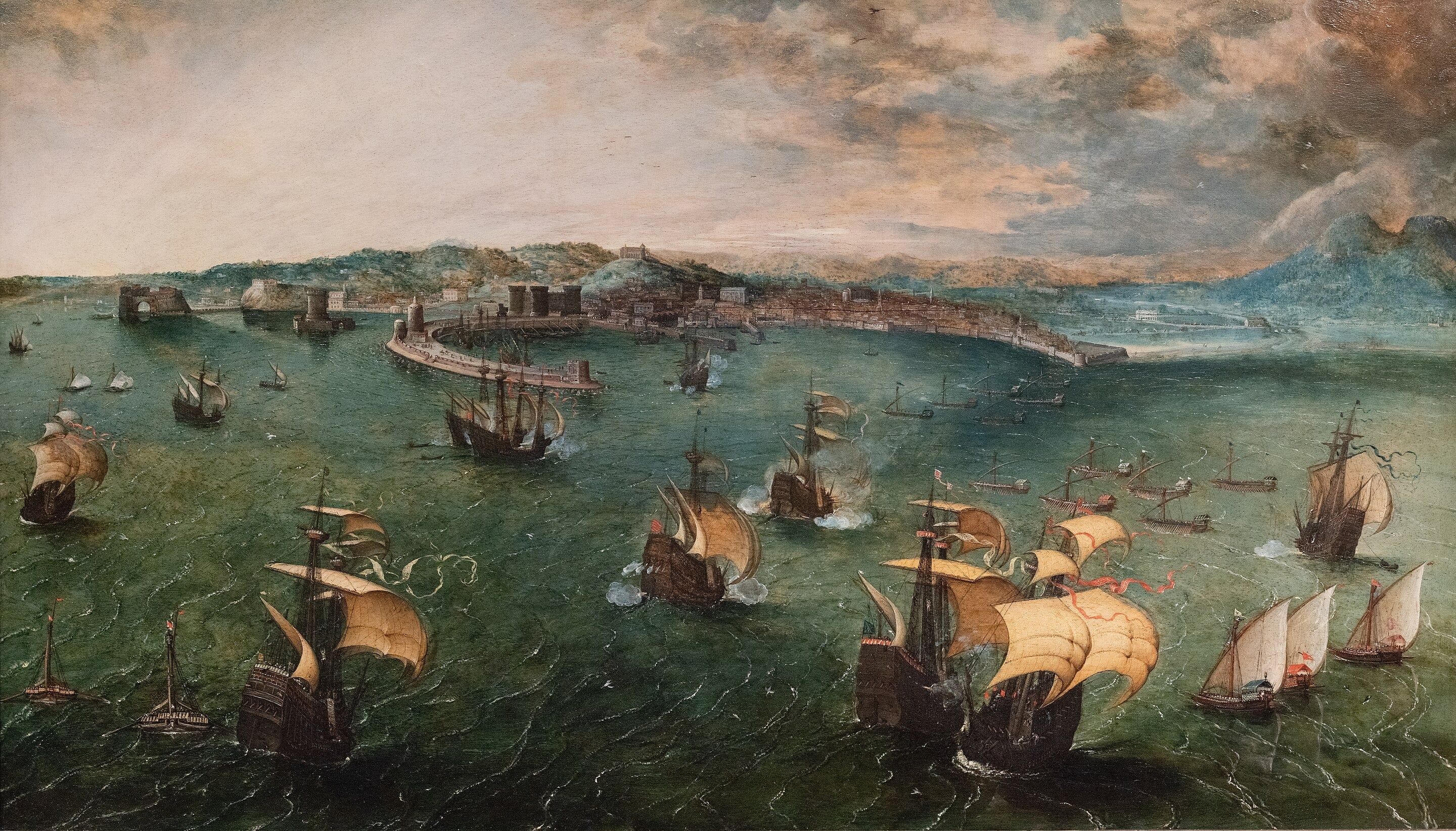 Napoli Körfezi'nde Deniz Savaşı - Pieter Brueghel the Elder
