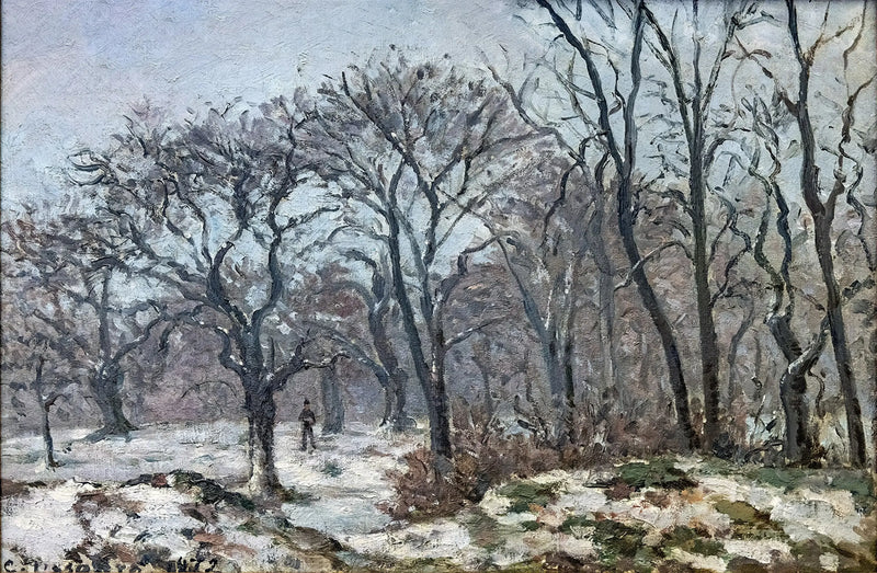Kestane Ağaçları Kışın, Louveciennes - Camille Pissarro