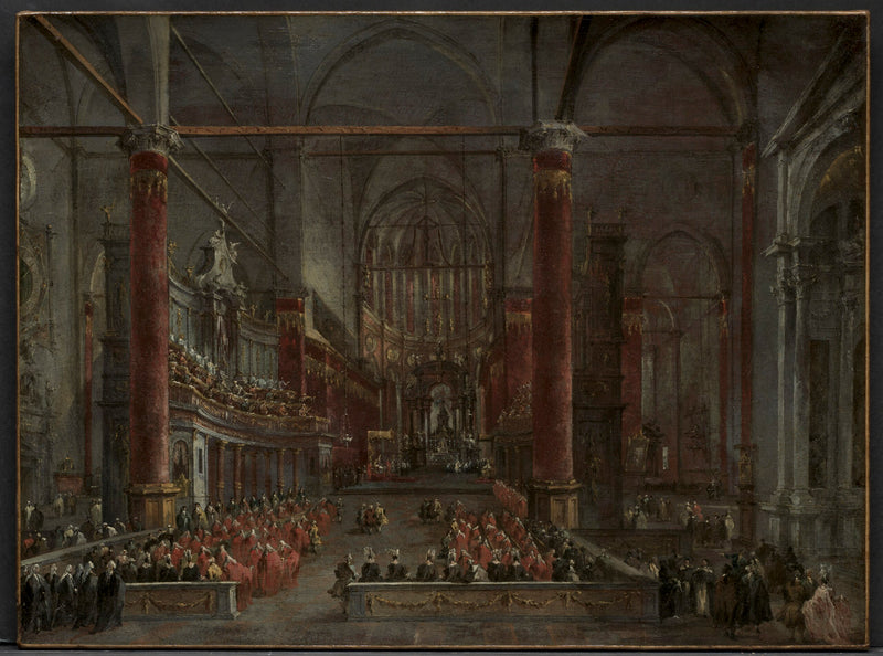 Venedik'teki Saint-Jean-Baptiste Kilisesi'nde Papalık Töreni, 1782 - Francesco Guardi