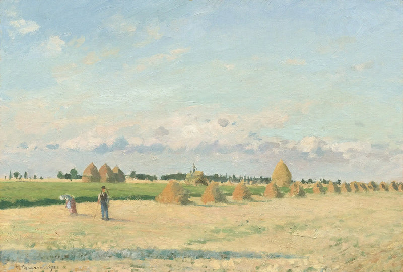 Pontoise Yakınlarında Saman Balyalı Açık Alanlar - Camille Pissarro