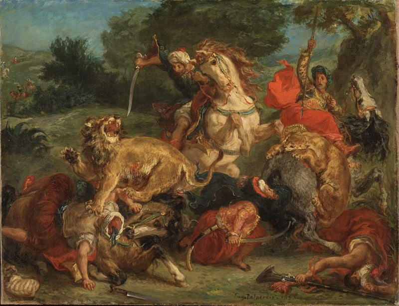 Aslan Avı - Eugène Delacroix
