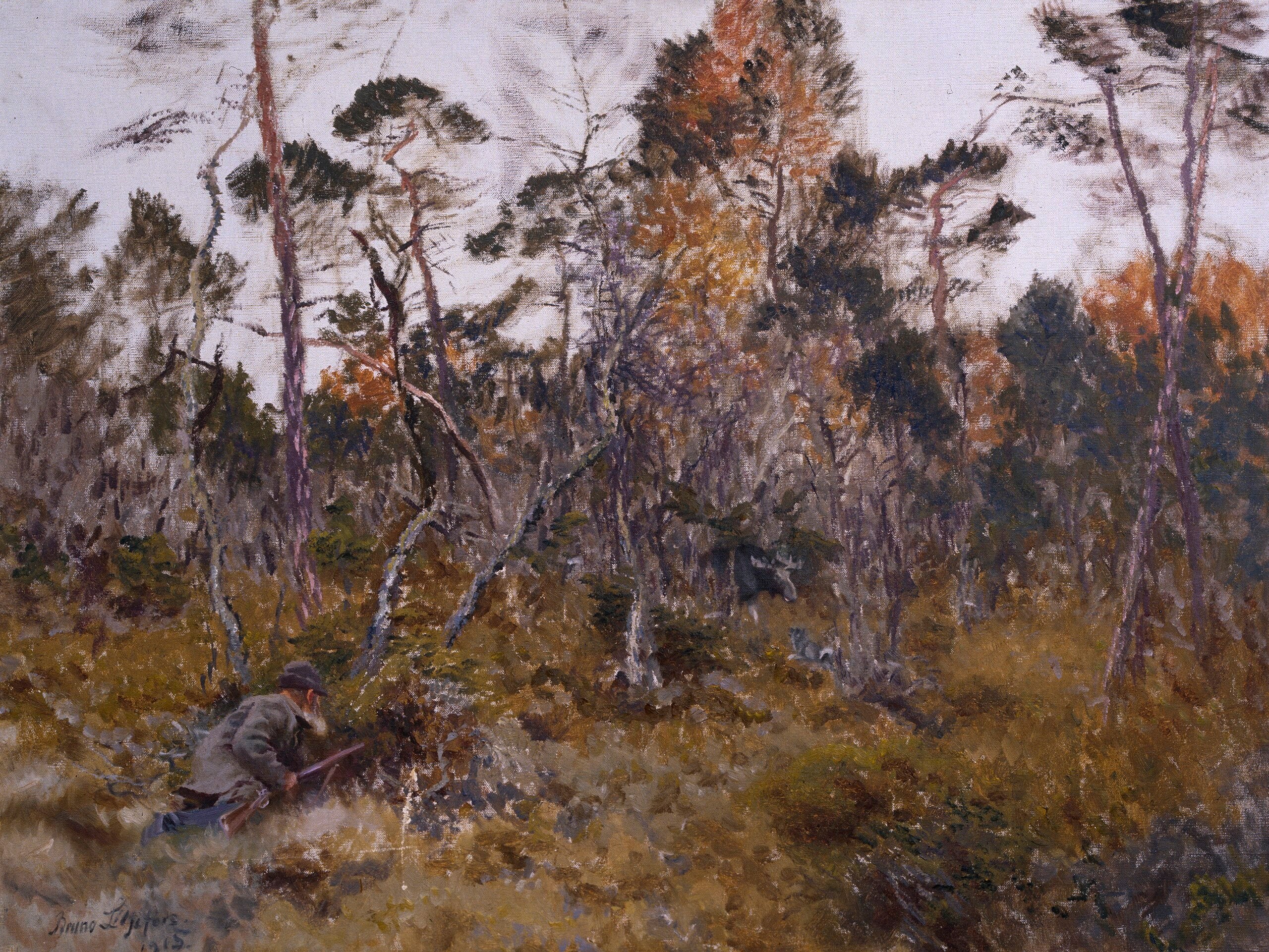 Chasse au wapiti - Bruno Liljefors