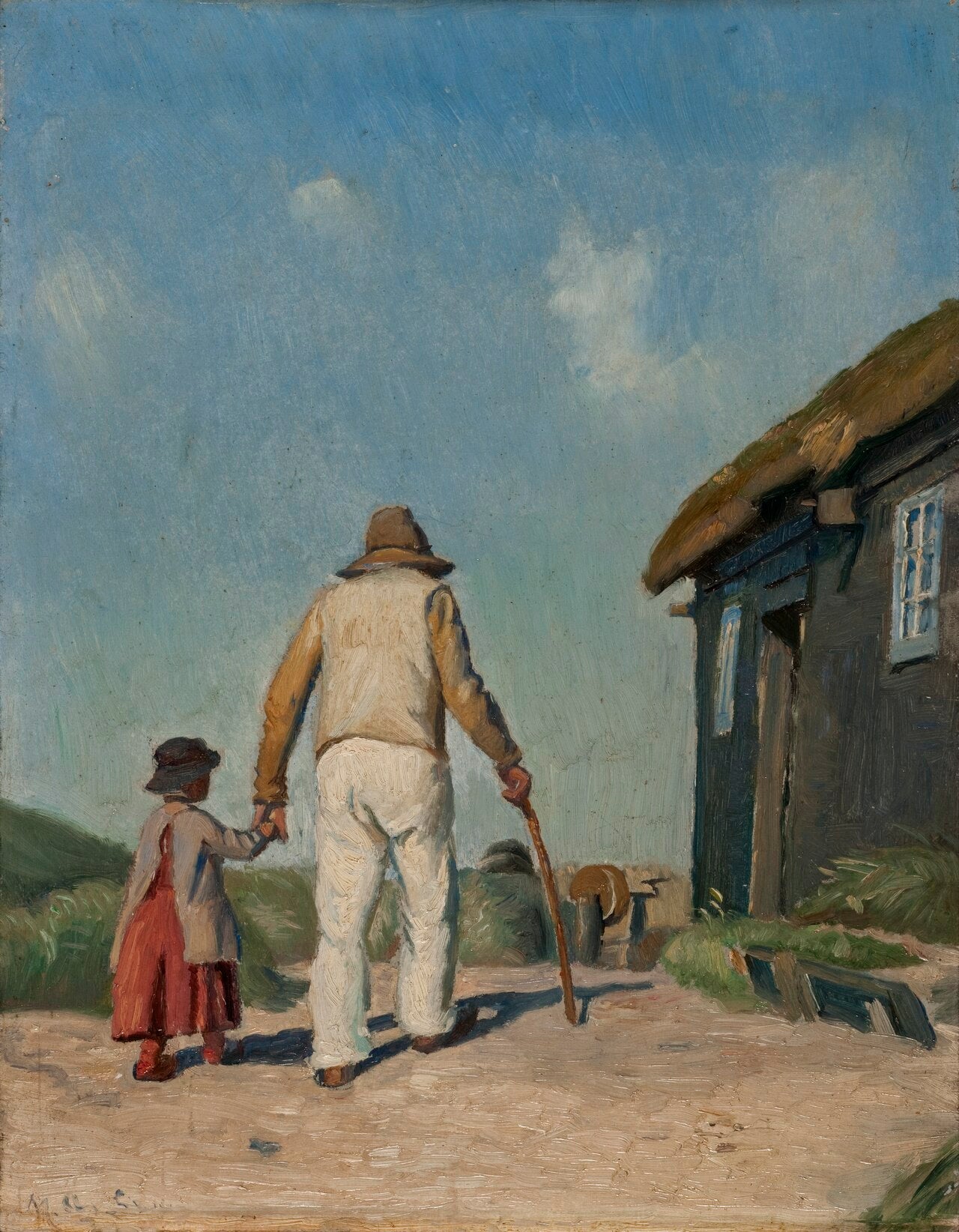 Kör Hristiyan. Çalışma - Michael Peter Ancher