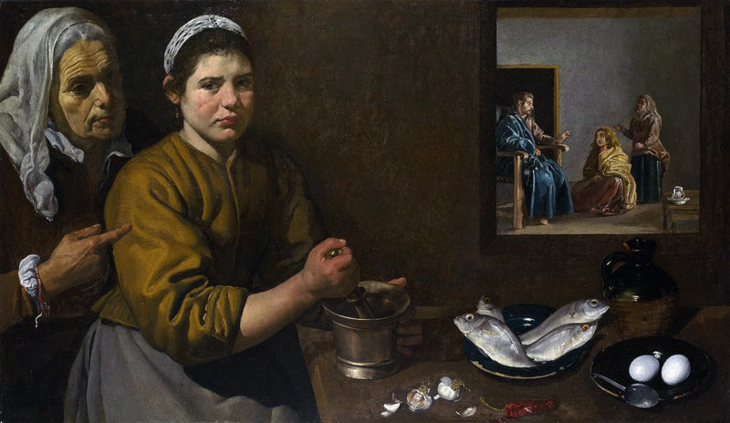 Martha ve Meryem'in evinde İsa - Diego Velázquez