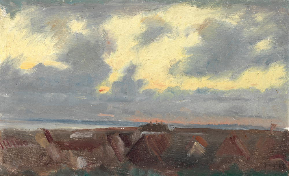 Akşam gökyüzü Skagen'in üzerinde. - Michael Peter Ancher