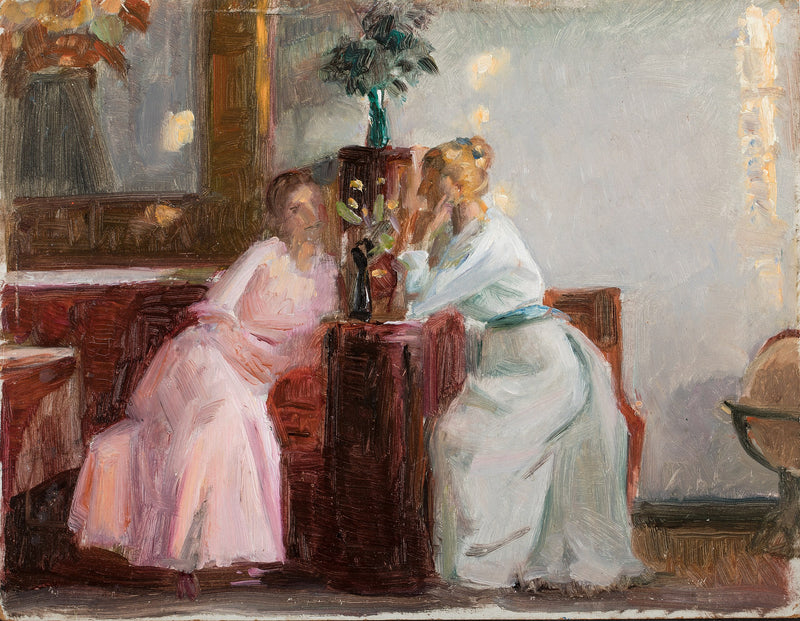 Batı odasındaki sohbet - Michael Peter Ancher