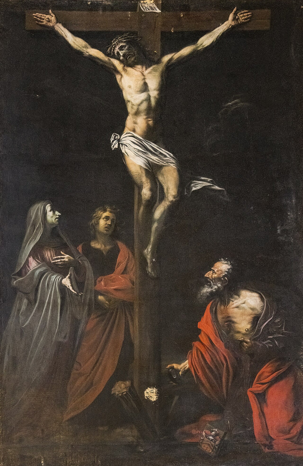 Crucifixion avec la Vierge saint Jean et saint Jérôme - Jusepe de Ribera - Alpha Reproduction