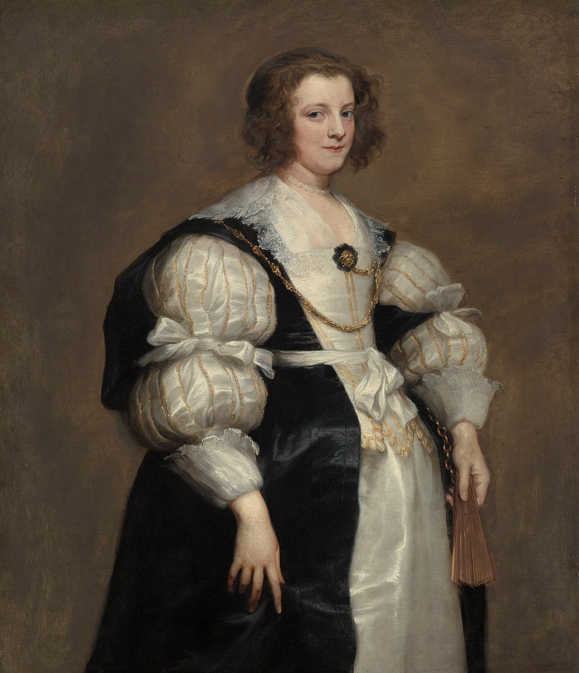 Dame à l'éventail - Antoine van Dyck