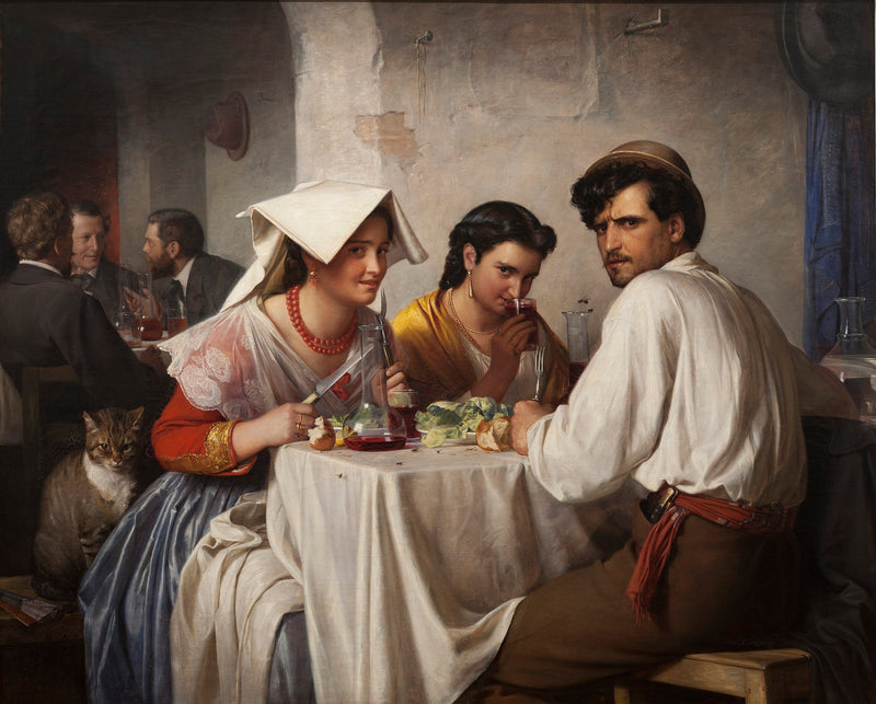 Roma Osteria'sında - Carl Heinrich Bloch
