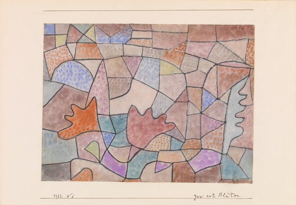 İki Kırmızı Çiçek (Zwei rote Blüten) - Paul Klee
