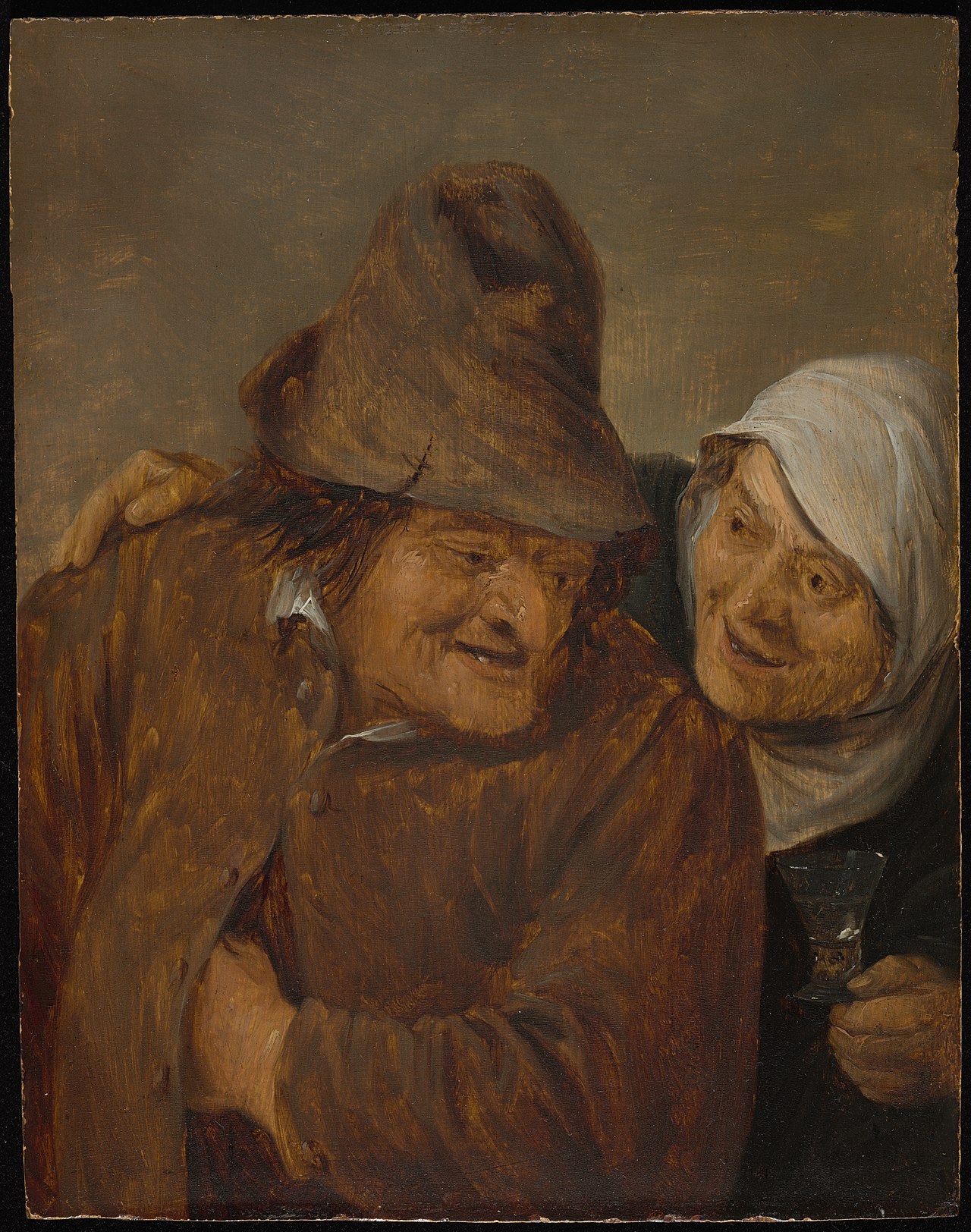 Deux paysans avec un verre de vin - David Teniers le Jeune