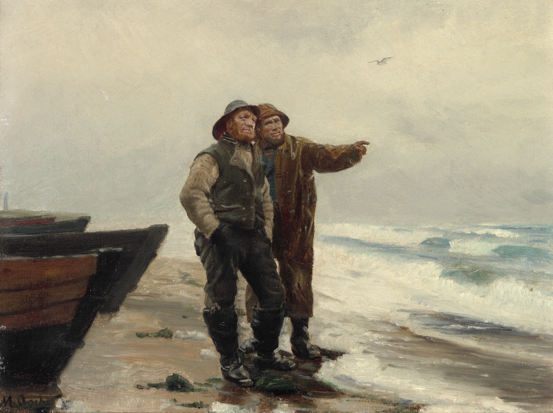 İki balıkçı, Ole Svendsen ve Anthon Fedder Henriksen. - Michael Peter Ancher
