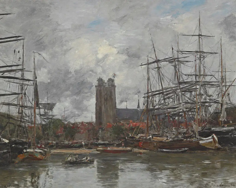 Dordrecht - Liman Manzarası - Eugène Boudin