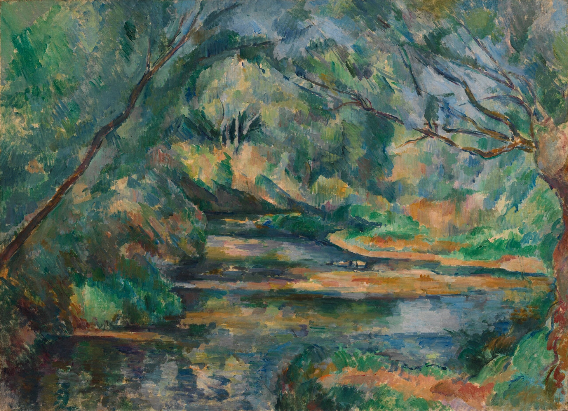 Reproduction du tableau « Eau courante en sous-bois - Paul Cézanne » par Alpha Reproduction en peinture à l’huile