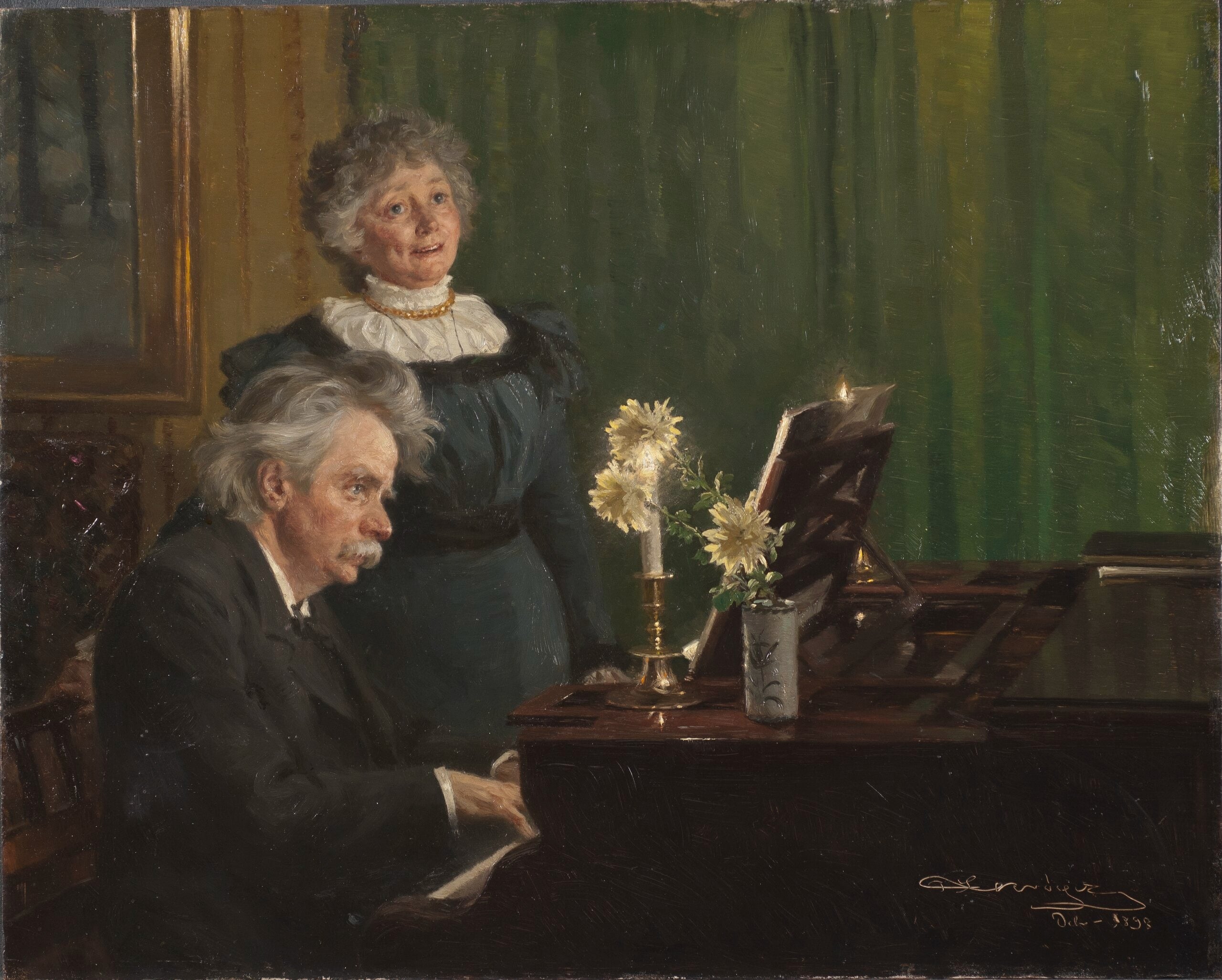 Edvard Grieg eşlik eden eşi - Peder Severin Krøyer