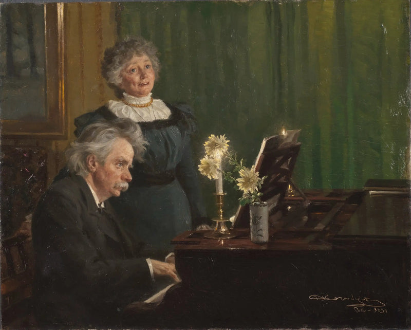 Edvard Grieg eşlik eden eşi - Peder Severin Krøyer