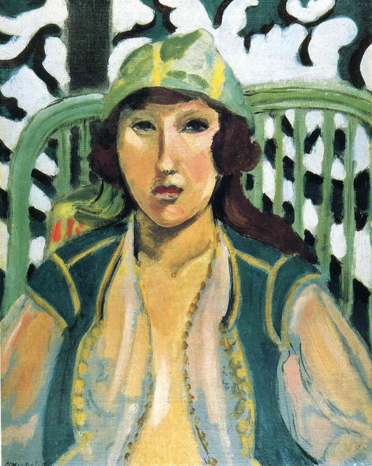 Reproduction du tableau « Femme en robe orientale - Henri Matisse » par Alpha Reproduction en peinture à l’huile