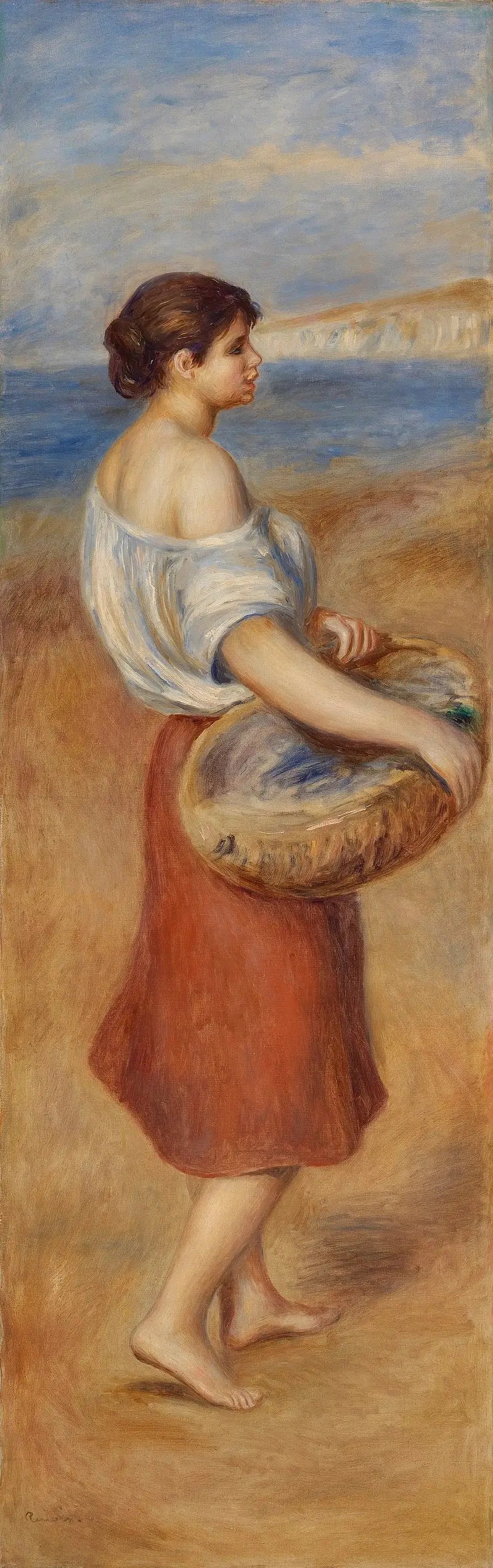 Balık Sepetli Kız (Balıkçı Kız) - Pierre-Auguste Renoir