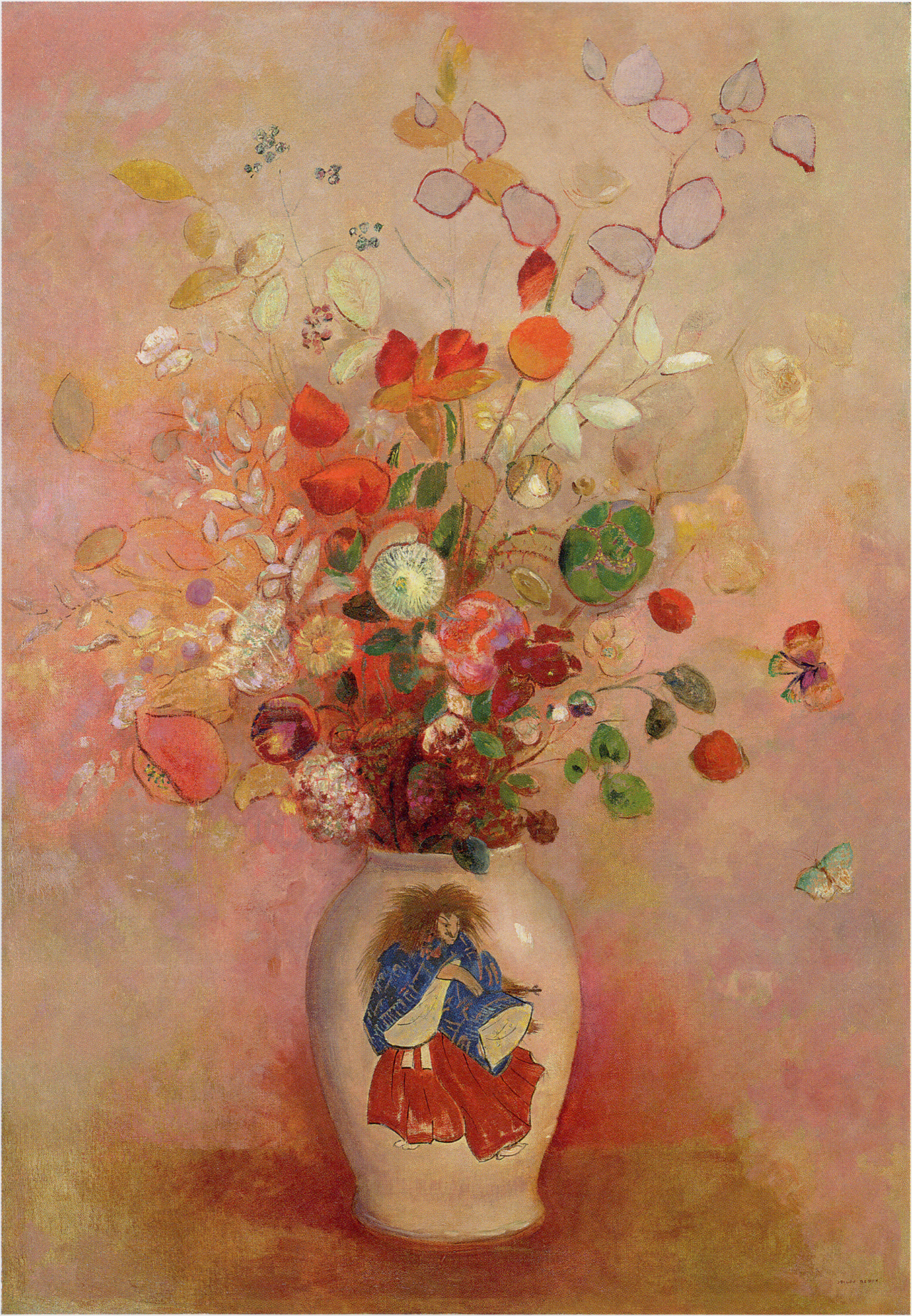 Fleurs dans un vase japonais - Odilon Redon