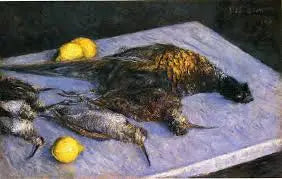 Tüy avı ve limonlar - Gustave Caillebotte