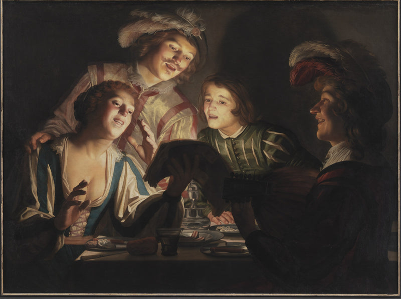 Mum ışığında müzik grubu - Gerrit van Honthorst