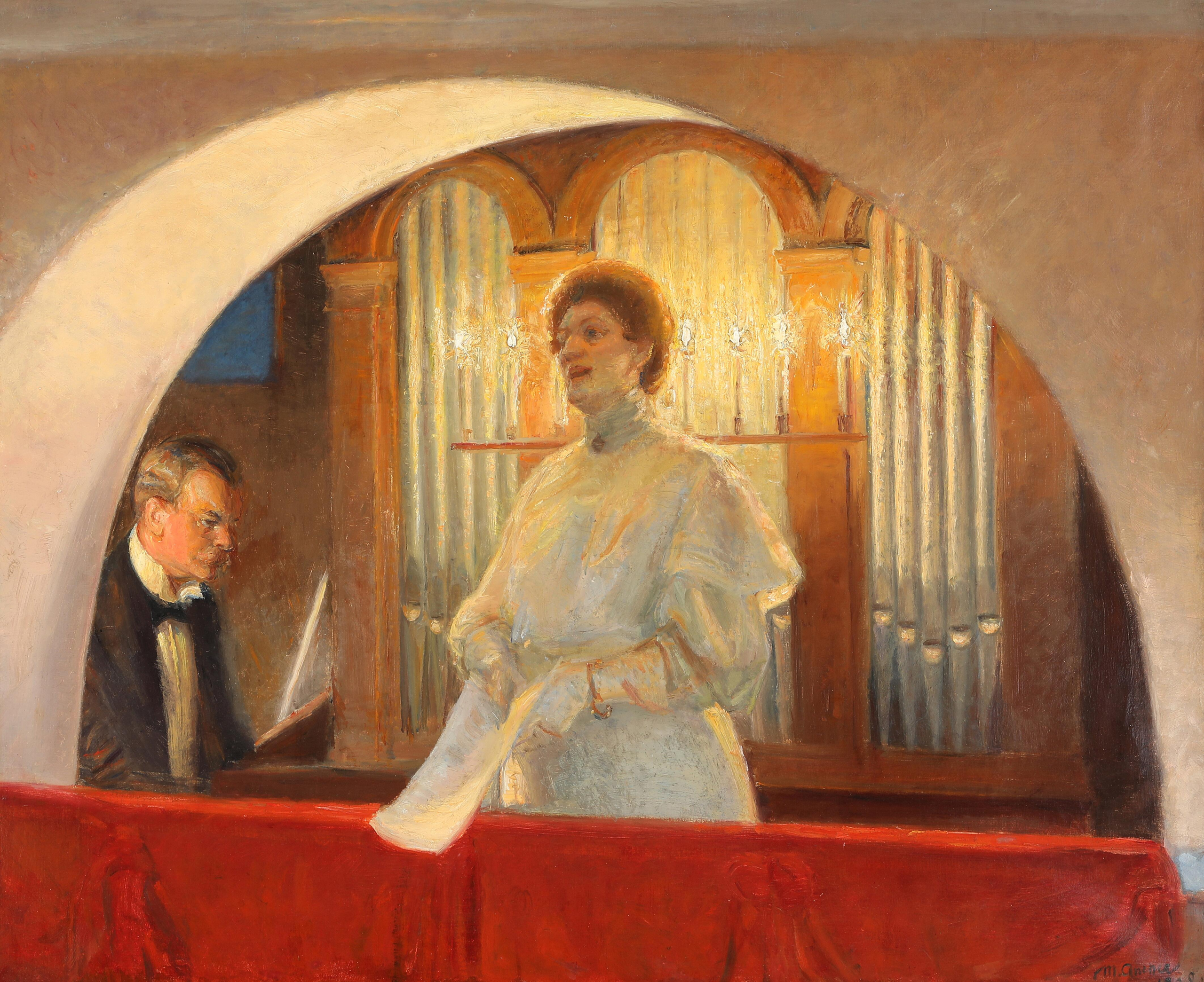 Henny Brodersen dans l’église de Skagen. - Michael Peter Ancher - Alpha Reproduction