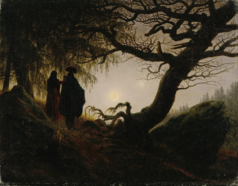 Ay'ı Seyreden Adam ve Kadın - Caspar David Friedrich