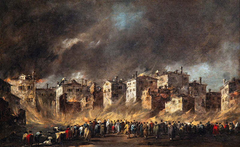 San Marcuola Yağ Depolarında Yangın - Francesco Guardi