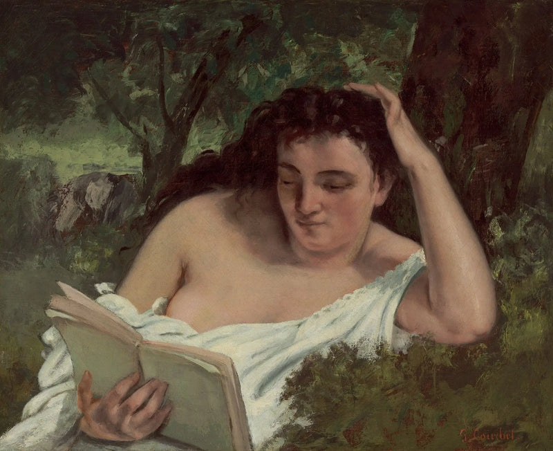 Genç kadın okuyor - Gustave Courbet