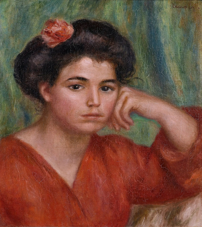 Gül ile Genç Kız - Pierre-Auguste Renoir