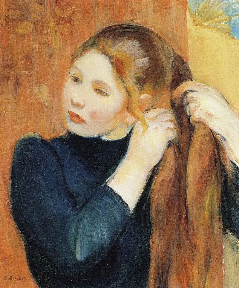 Saçlarını örten genç kız - Berthe Morisot