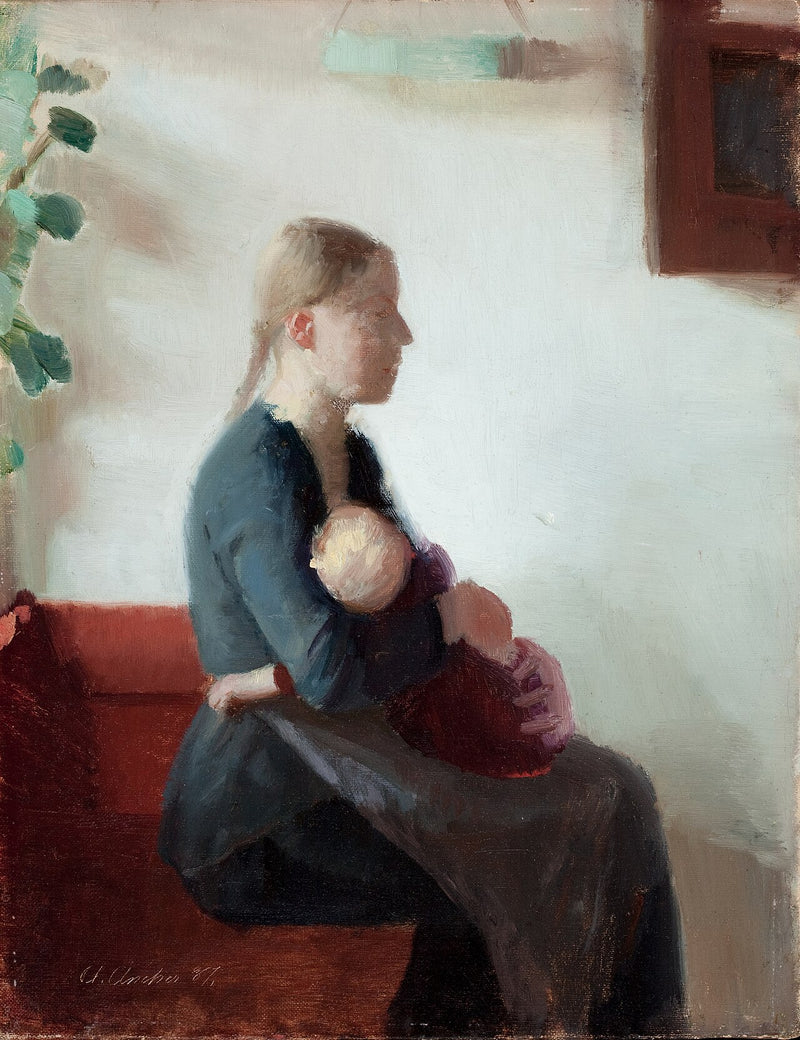 Genç anne ve çocuğu - Anna Ancher