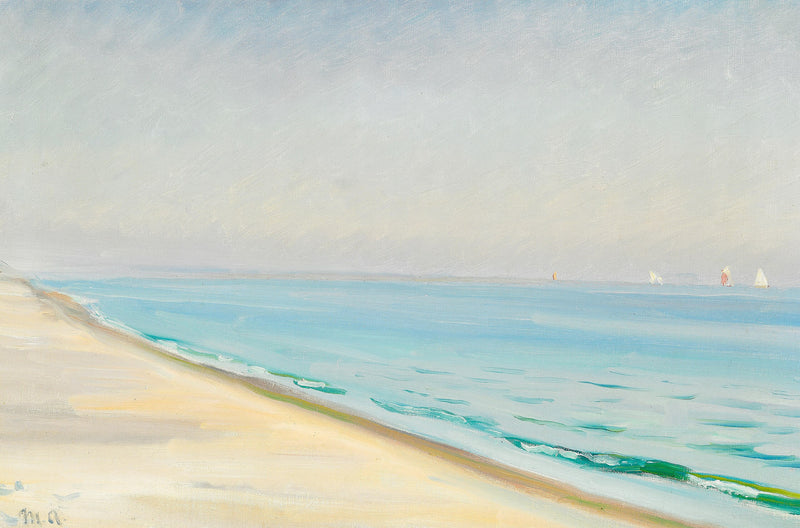 Skagen Sønderstrand'da Yaz Günü. (Michael Ancher) - Michael Peter Ancher