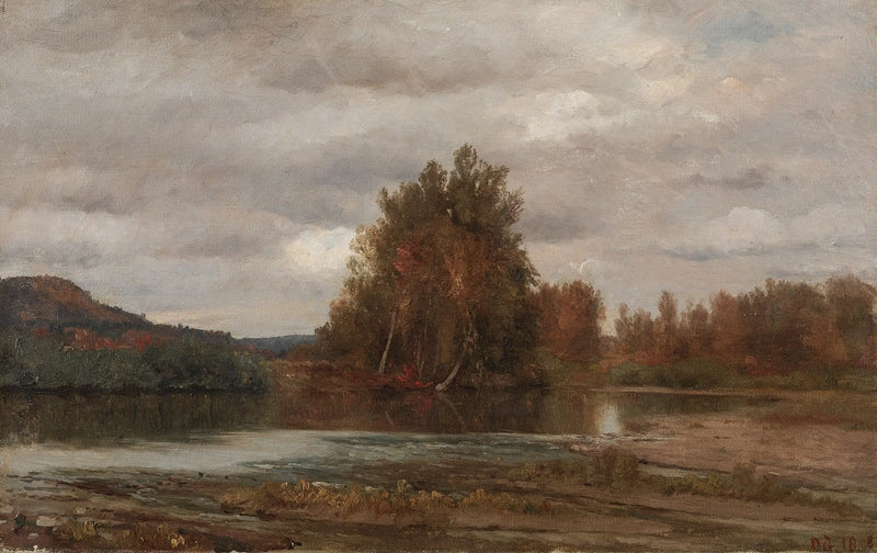 Esopus'ta gri bir gün - Jasper Francis Cropsey