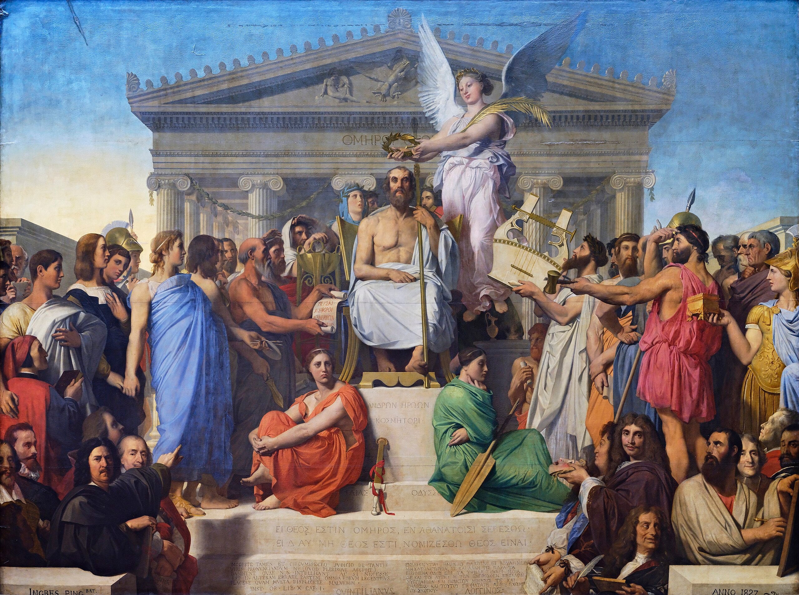 Homeros'un Apotheozu - Jean-Auguste-Dominique Ingres
